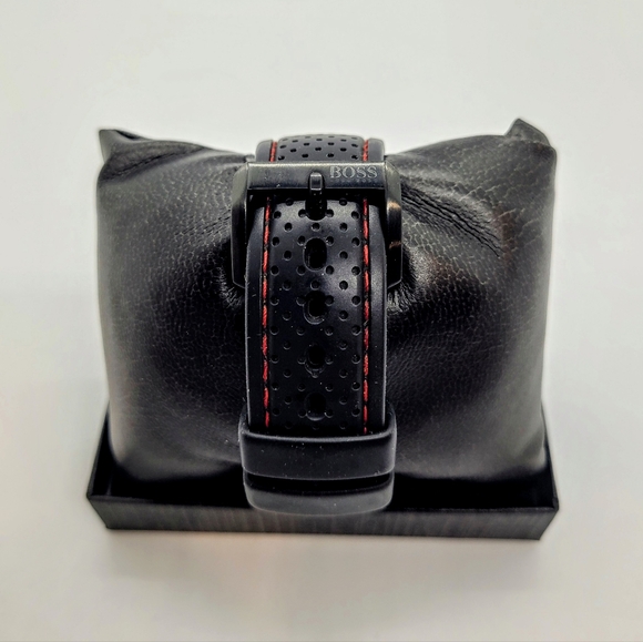 Hugo Boss Black Collection Chronograph Black Dial Black Silicone Men's Watch - Picture 4 of 7